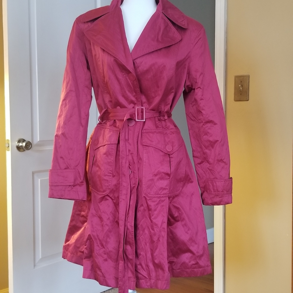 DKNY deep pink trench coat